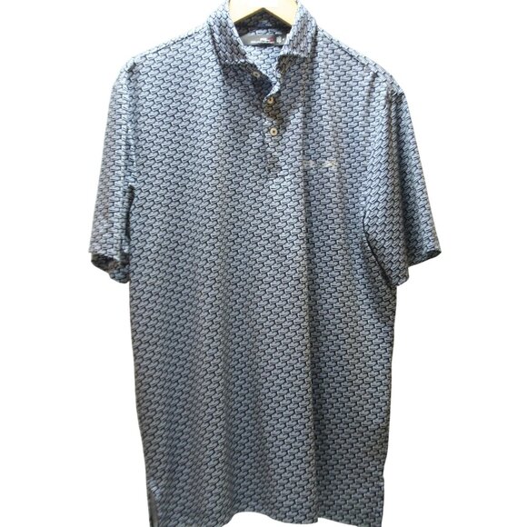 Ralph Lauren RLX Classic Fit Performance Polo Golf Shirt Mens Medium Boat Print - Picture 1 of 8